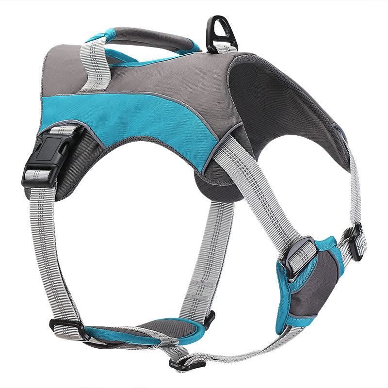 KFX-7028157 Large Dog Harness with Breathable Design and Hand-Holding Rope in Multiple Colors