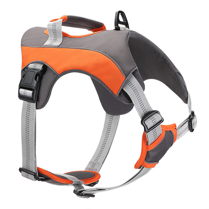 KFX-7028157 Large Dog Harness with Breathable Design and Hand-Holding Rope in Multiple Colors