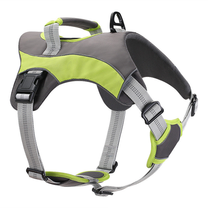KFX-7028157 Large Dog Harness with Breathable Design and Hand-Holding Rope in Multiple Colors
