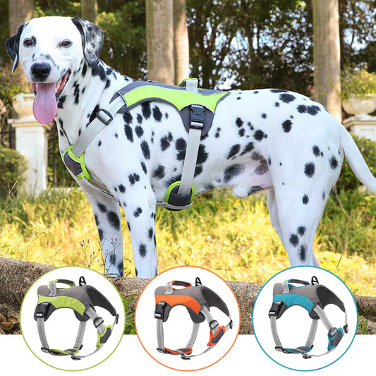 KFX-7028157 Large Dog Harness with Breathable Design and Hand-Holding Rope in Multiple Colors