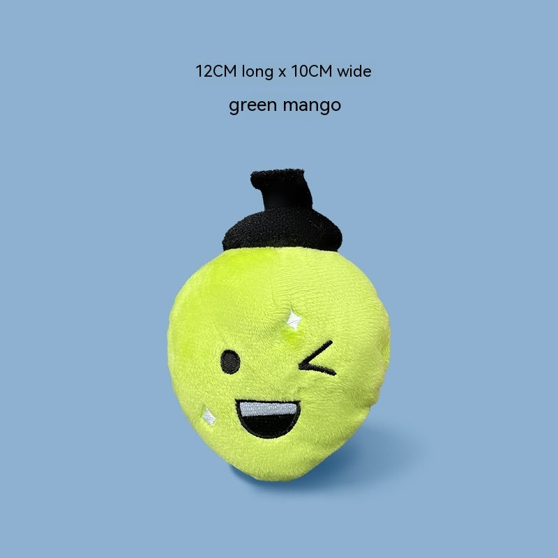 KFX-7028541 Strawberry Chocolate Plush Dog Toy in Strawberry, Green Mango, Kiwi Fruit, and Duck Pear Colors