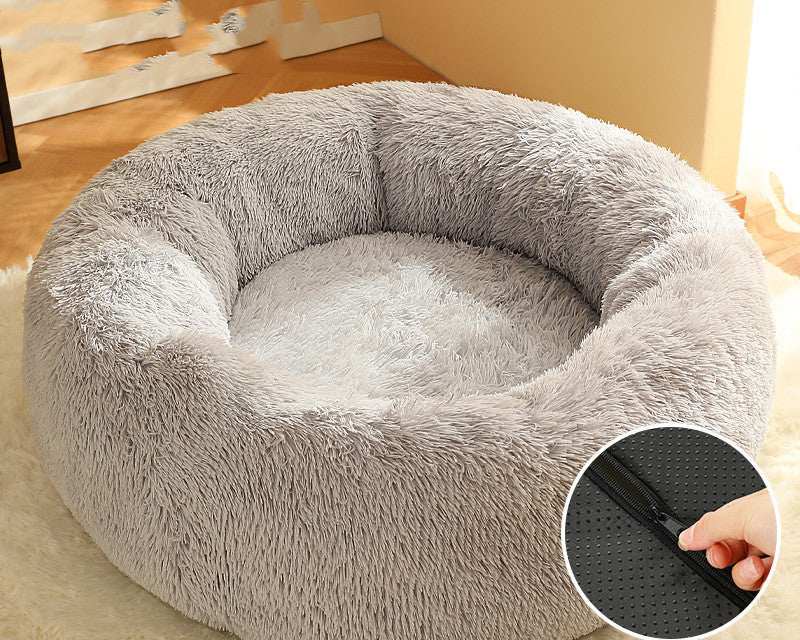 KFX-7028925 Cozy Round Plush Pet Nest in Various Sizes and Colors