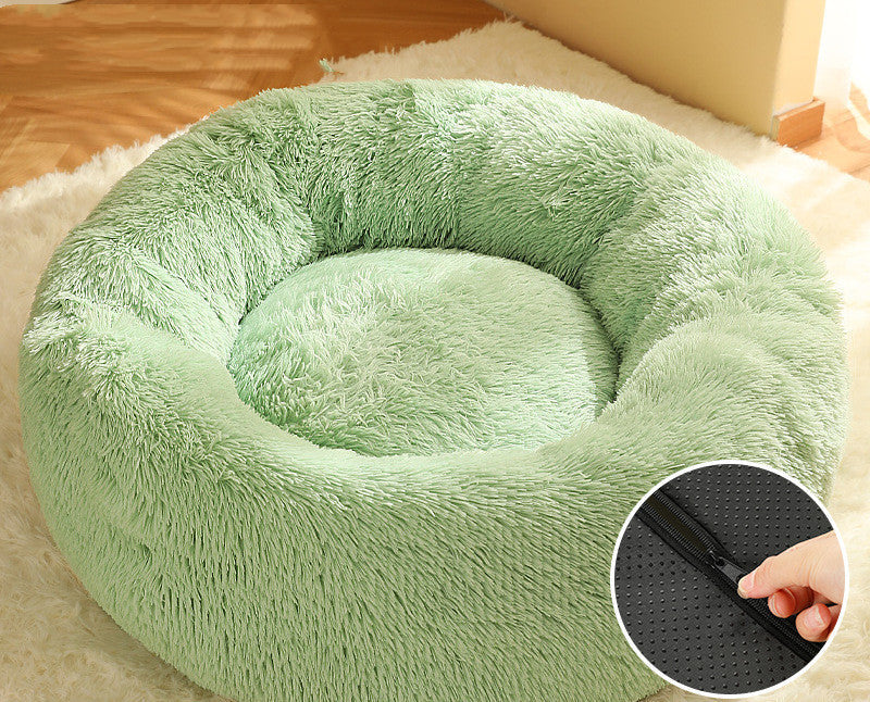 KFX-7028925 Cozy Round Plush Pet Nest in Various Sizes and Colors