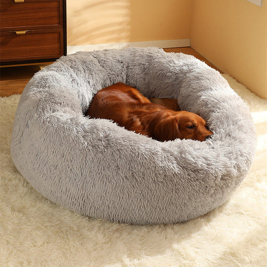 KFX-7028925 Cozy Round Plush Pet Nest in Various Sizes and Colors