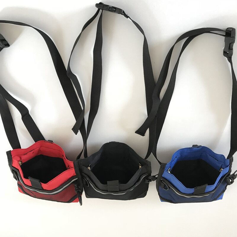KFX-7031101 Pet Snack Bag for Training Outings - Blue, Black, Red, Oxford Cloth, 22x18x5 cm
