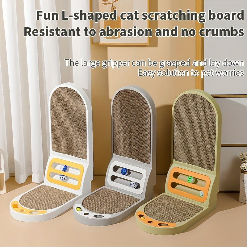 KFX-7032125 L-Shape Vertical Cat Scratching Board - Thickened, Scratch-Resistant, Durable Cat Toy