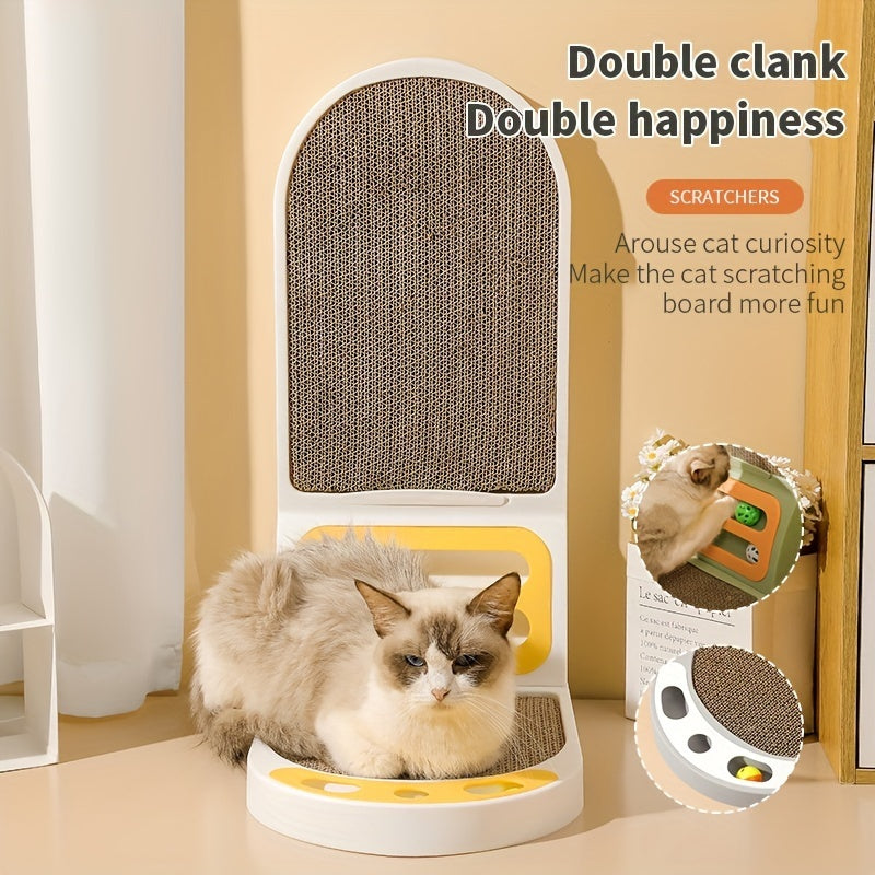 KFX-7032125 L-Shape Vertical Cat Scratching Board - Thickened, Scratch-Resistant, Durable Cat Toy