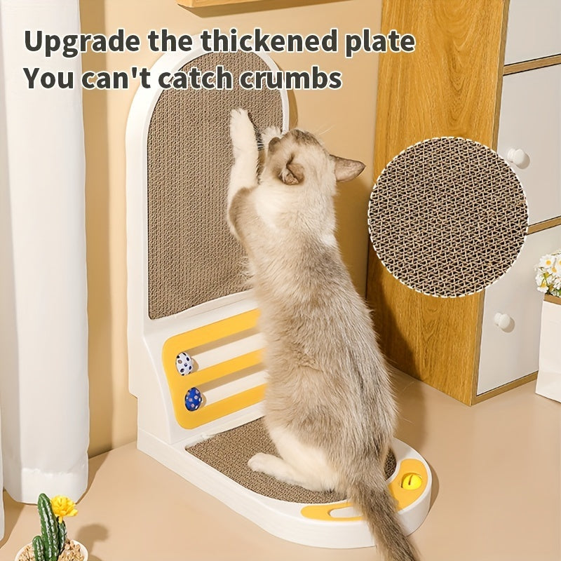 KFX-7032125 L-Shape Vertical Cat Scratching Board - Thickened, Scratch-Resistant, Durable Cat Toy