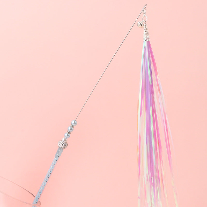 KFX-7035453 Acrylic Cat Stick with Mixed Color Tassels - 46cm Length, 20g