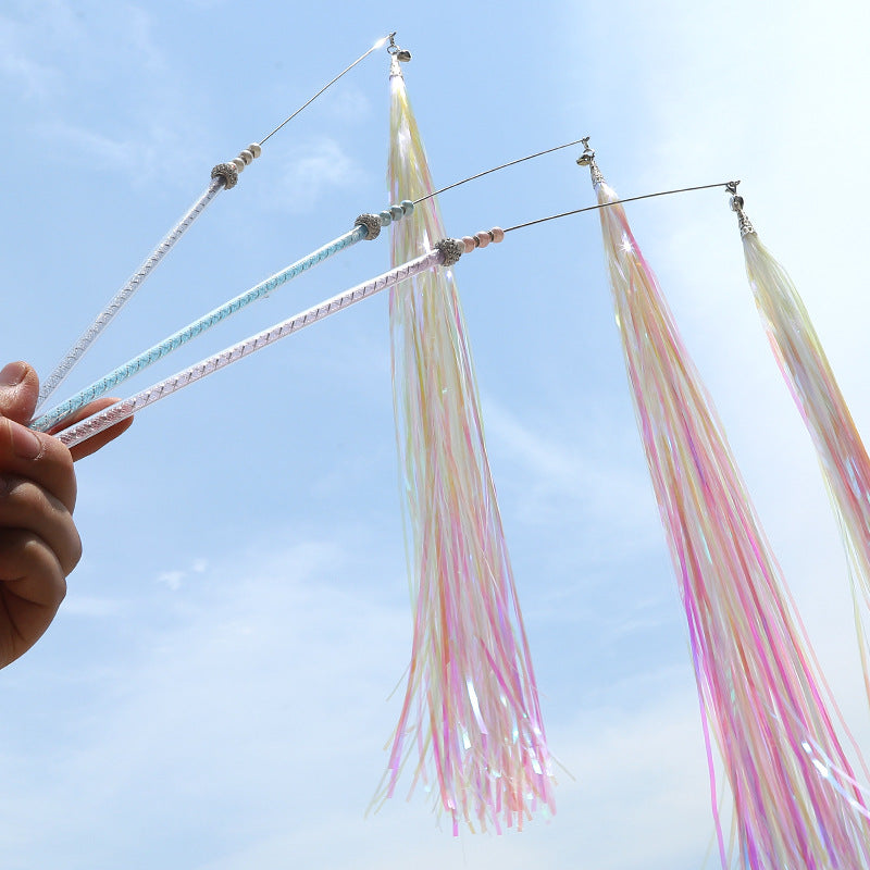 KFX-7035453 Acrylic Cat Stick with Mixed Color Tassels - 46cm Length, 20g