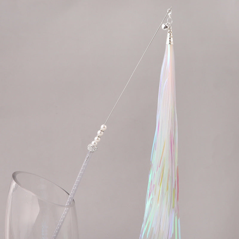 KFX-7035453 Acrylic Cat Stick with Mixed Color Tassels - 46cm Length, 20g