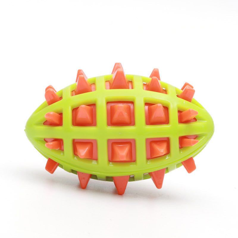 KFX-7036093 Indestructible Dog Teether Ball with Dental Cleaning Texture for Interactive Play