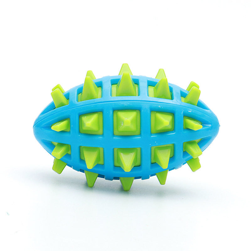 KFX-7036093 Indestructible Dog Teether Ball with Dental Cleaning Texture for Interactive Play