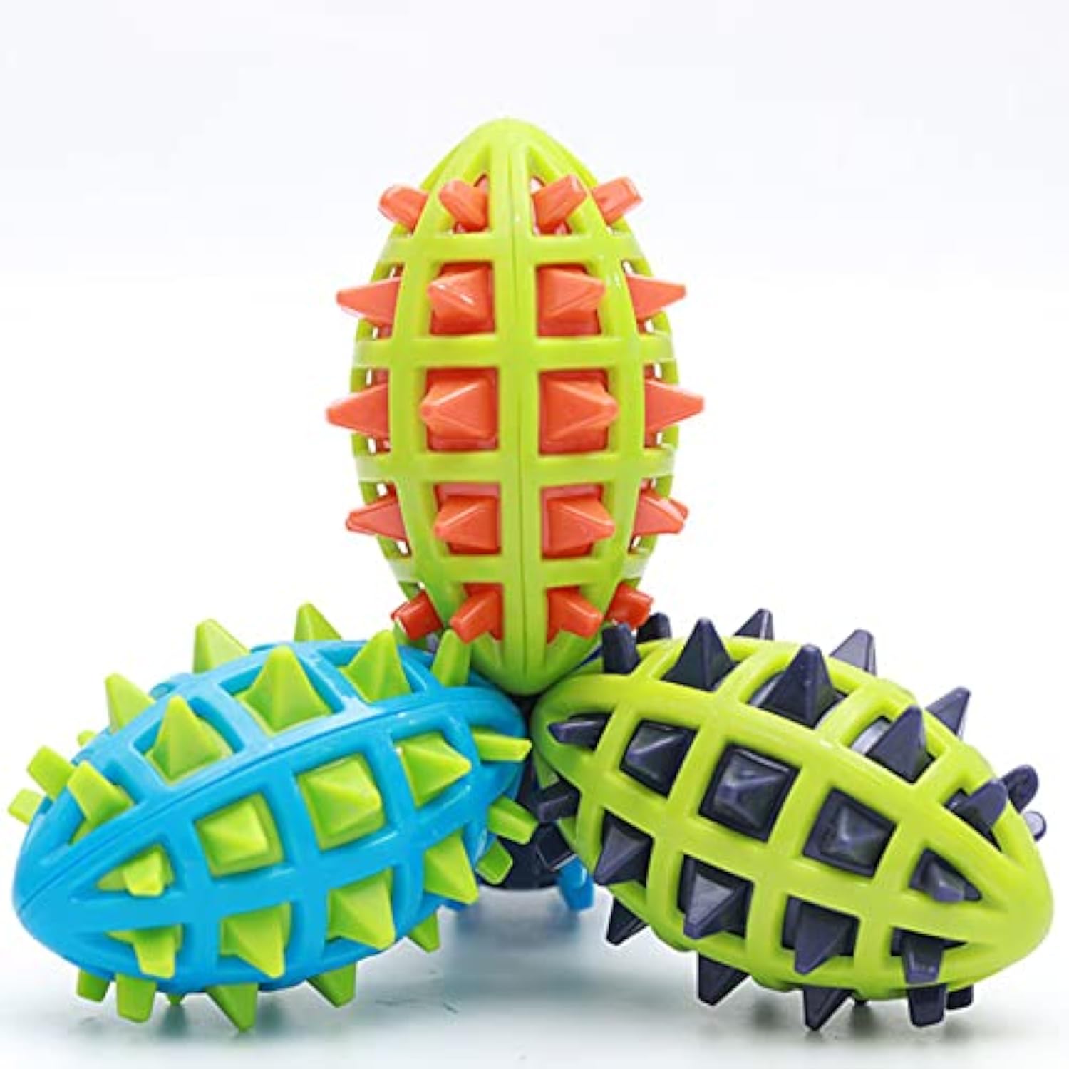 KFX-7036093 Indestructible Dog Teether Ball with Dental Cleaning Texture for Interactive Play