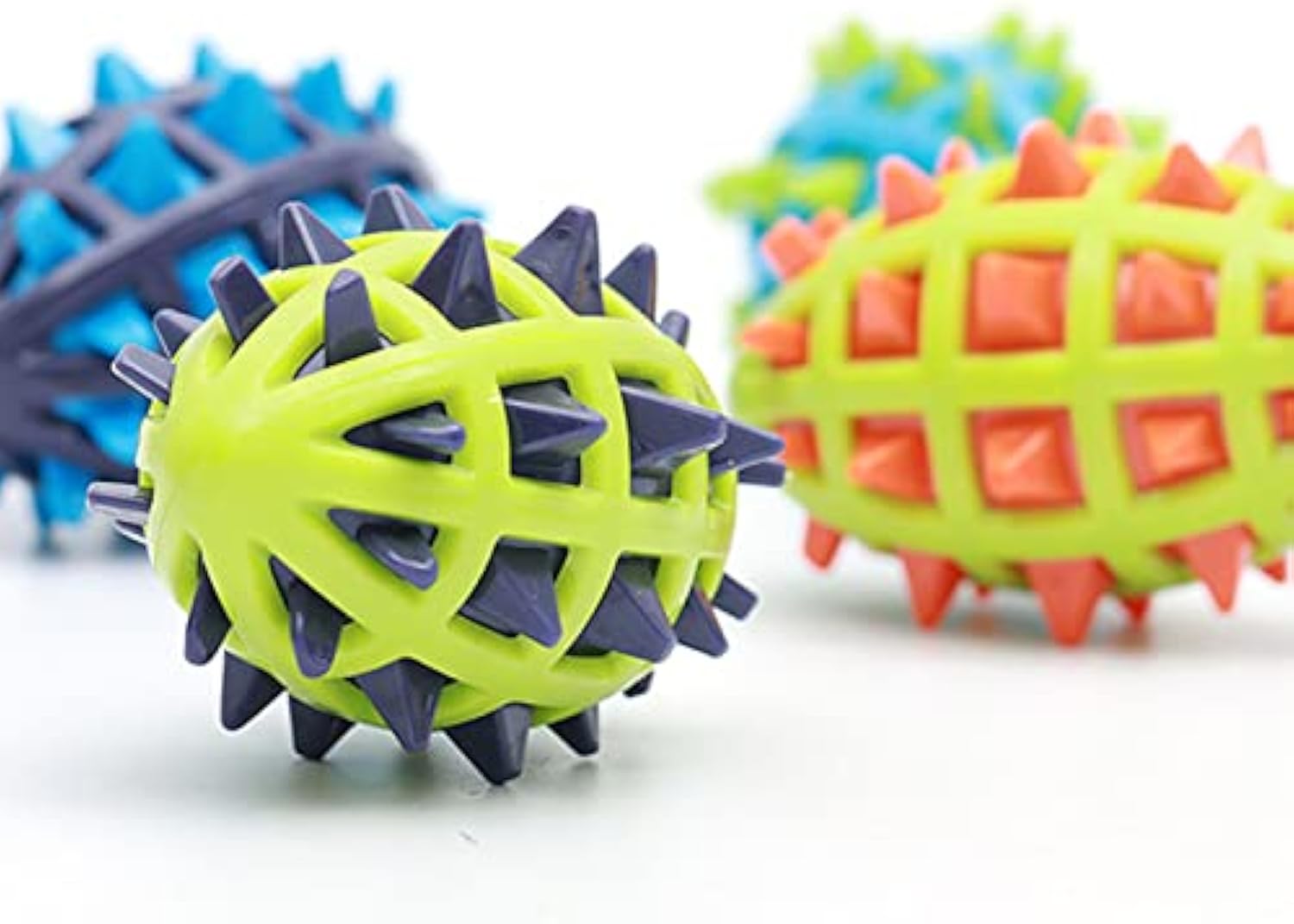 KFX-7036093 Indestructible Dog Teether Ball with Dental Cleaning Texture for Interactive Play