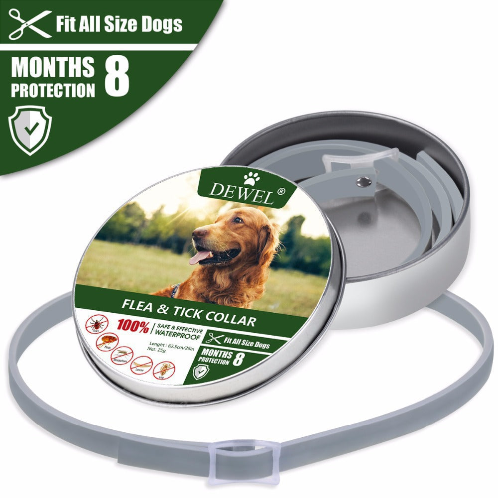 KFX-7036605 Gray Flea and Mosquito Repellent Dog Collar Made of TPE Material