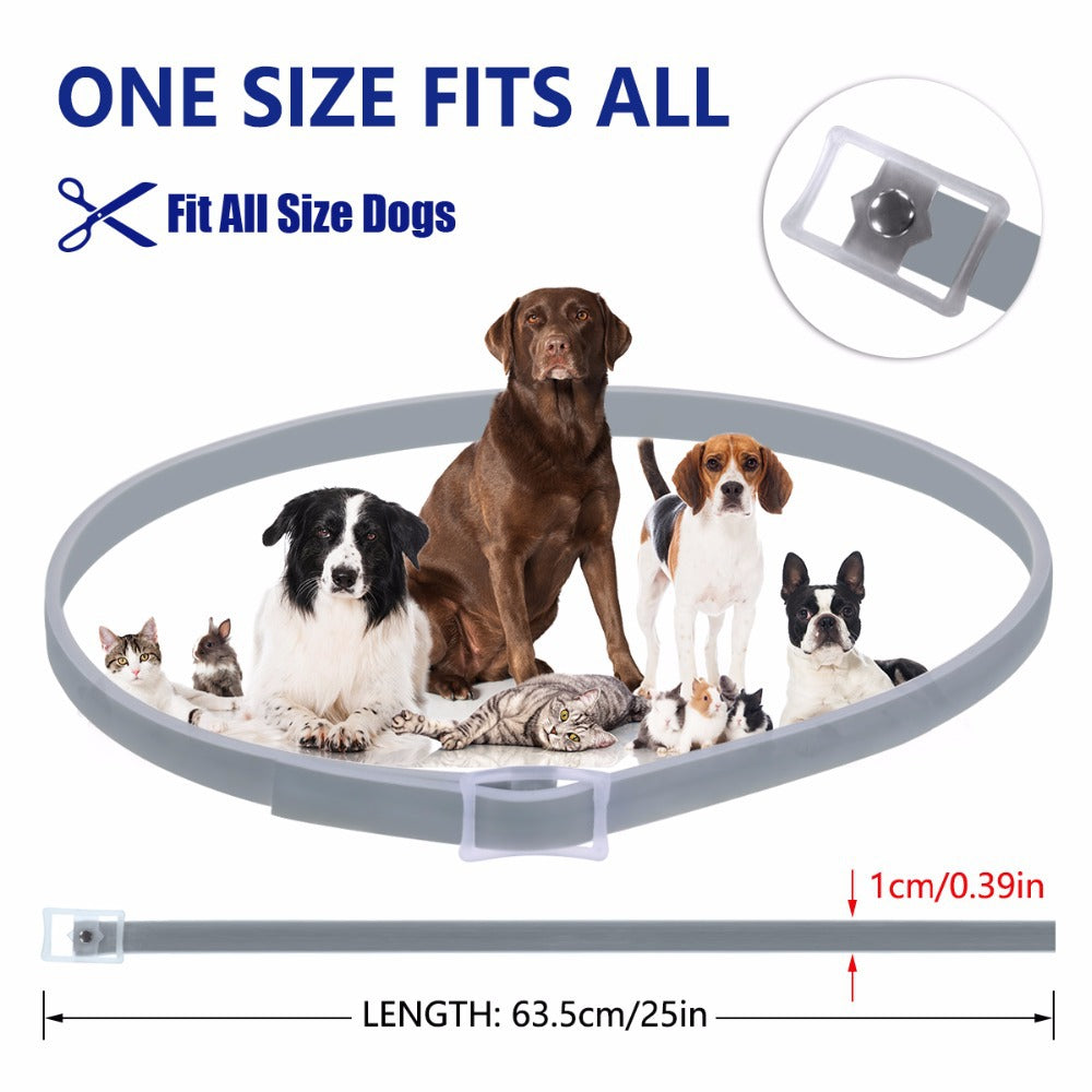 KFX-7036605 Gray Flea and Mosquito Repellent Dog Collar Made of TPE Material