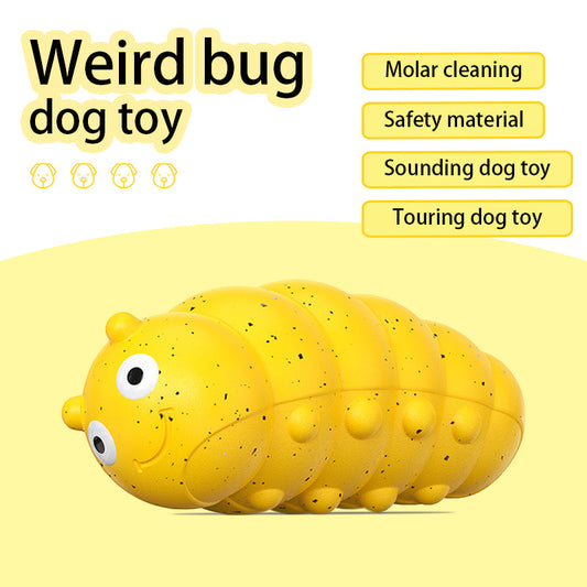 KFX-7037885 Teething Dog Toy with Sound-Activated Barking Bug for Engaging Play