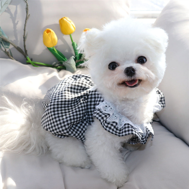 KFX-7039165 Summer Polyester Thin Dog Princess Dress - XS to XL Sizes Available