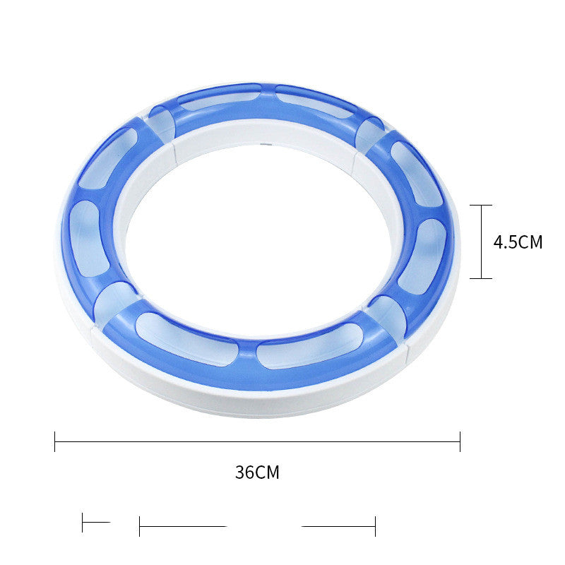 KFX-7039677 Cat Turntable Track Toy - Pink, Blue, and Purple Color Options, 29cm Flat Rail for Engaging Play
