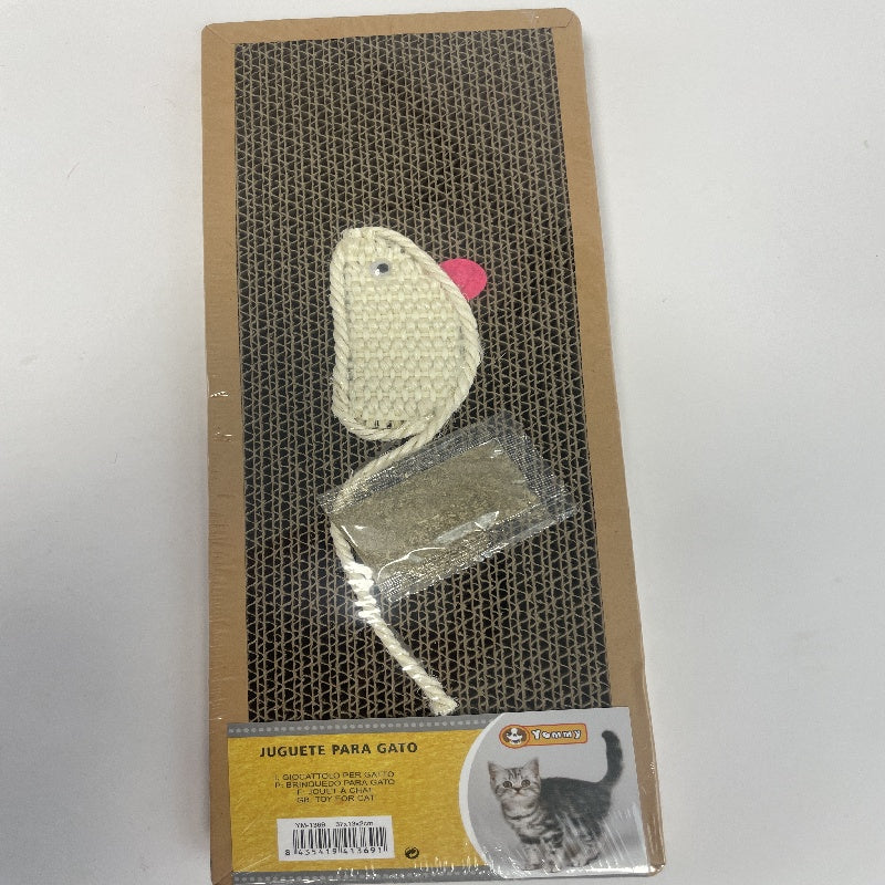 KFX-7040573 Durable Cat Scratching Post with Natural Sisal and Plush Base