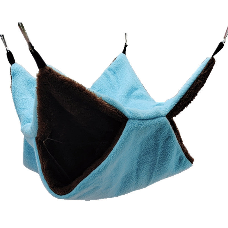 KFX-7041981 Cozy Plush Cloth Hamster Nest with Metal Buckles for Small Pets - Two Sizes Available