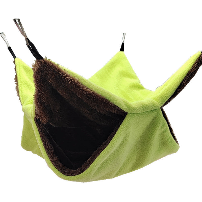 KFX-7041981 Cozy Plush Cloth Hamster Nest with Metal Buckles for Small Pets - Two Sizes Available