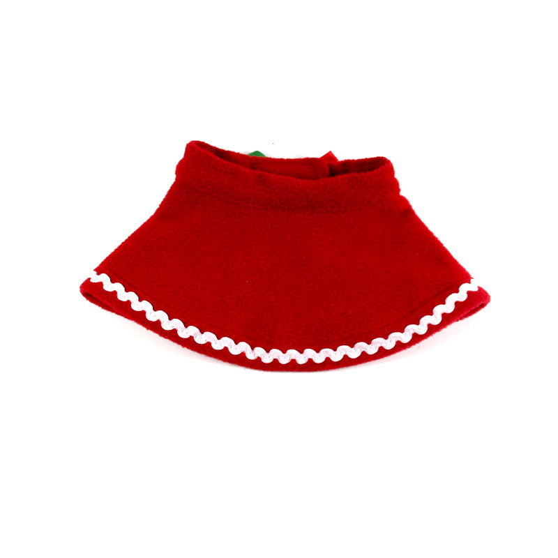 KFX-7042749 Winter Monochrome Double-Sided Velvet Cape Hat Scarf Set for Pets