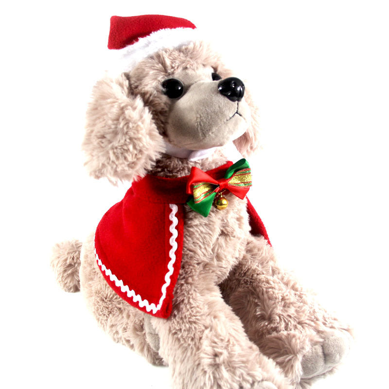 KFX-7042749 Winter Monochrome Double-Sided Velvet Cape Hat Scarf Set for Pets