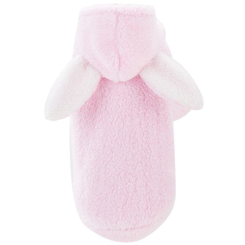 KFX-7044541 Adorable Cotton Cat Clothes for Kittens – Cute Pink Rabbit, Brown Bear, Tsundere Mini, Angel Wings Styles