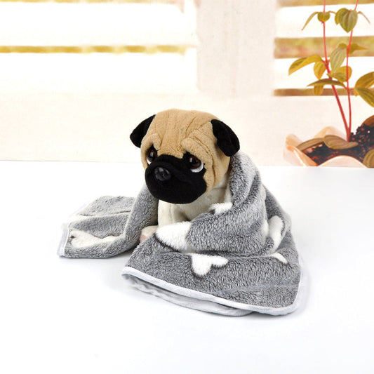 KFX-7046973 Cozy Velvet Pet Blanket - Breathable, Thickened Fabric, Multiple Sizes Available