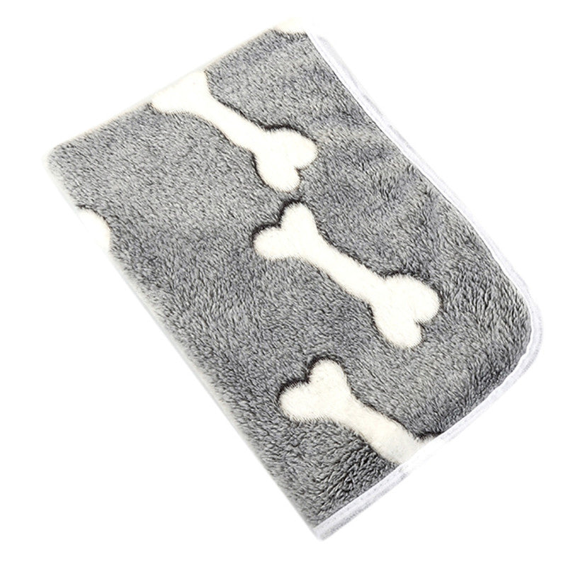 KFX-7046973 Cozy Velvet Pet Blanket - Breathable, Thickened Fabric, Multiple Sizes Available