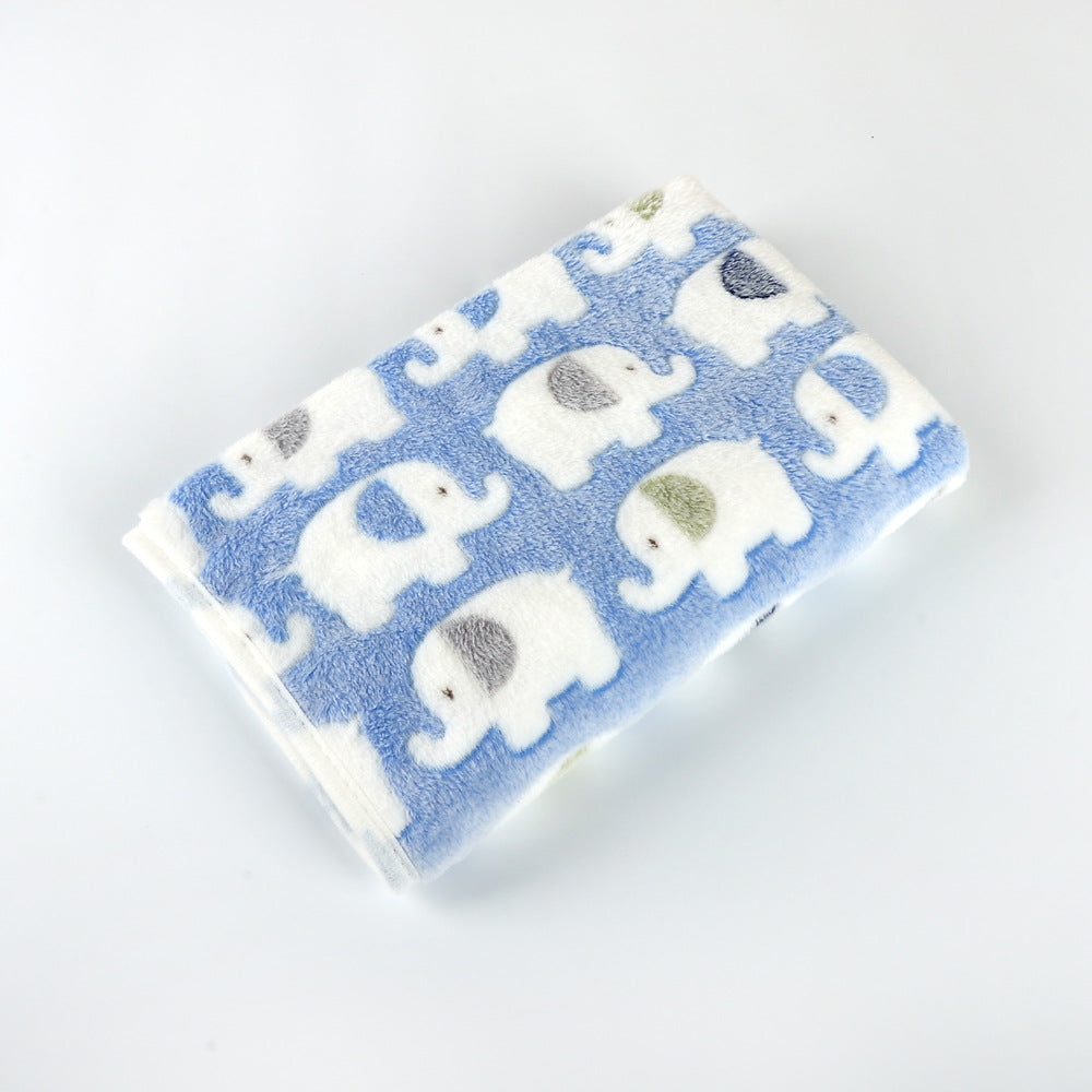 KFX-7046973 Cozy Velvet Pet Blanket - Breathable, Thickened Fabric, Multiple Sizes Available