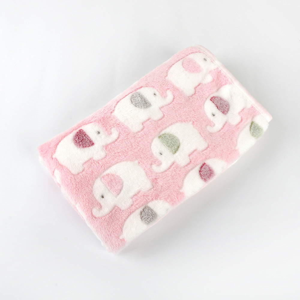 KFX-7046973 Cozy Velvet Pet Blanket - Breathable, Thickened Fabric, Multiple Sizes Available