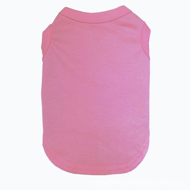 KFX-7048509 Casual Cotton T-shirt for Dogs in Various Colors and Sizes