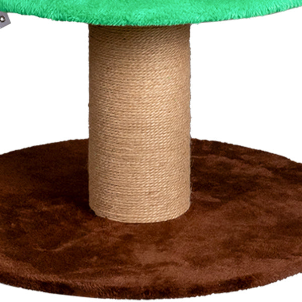 KFX-7051581 Large 59in Christmas Tree Cat Tower with 2 Cat Condos, Scratching Post, and Teaser Toy for Indoor Cats