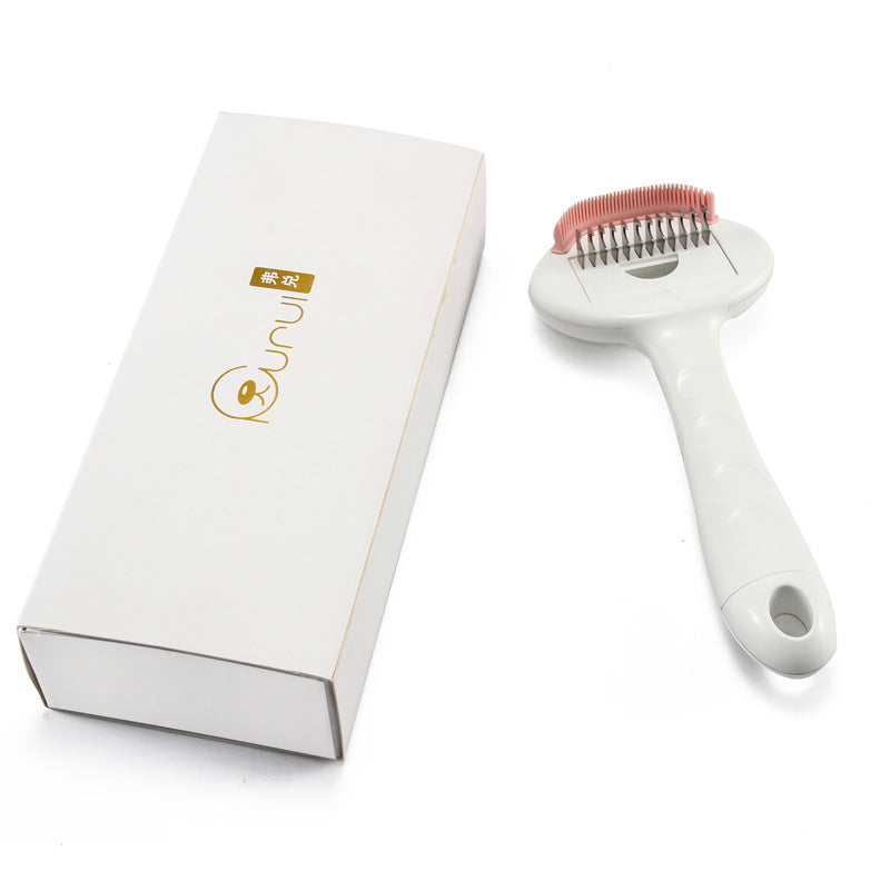 KFX-7051709 Stainless Steel Multifunctional Pet Comb for Effective Fur Care
