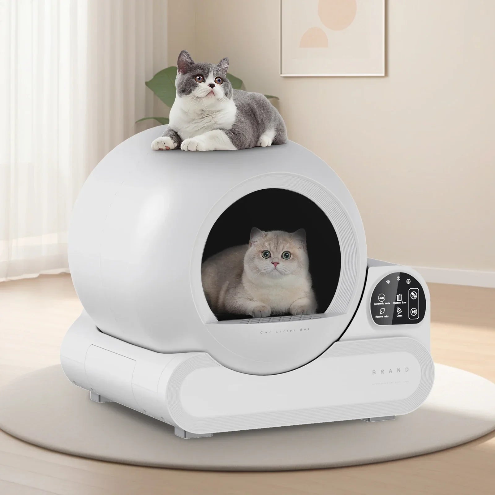 KFX-705171 Automatic Self-Cleaning Smart Cat Litter Box - Odor Control, 70L Capacity, Easy Clean, Wi-Fi Enabled