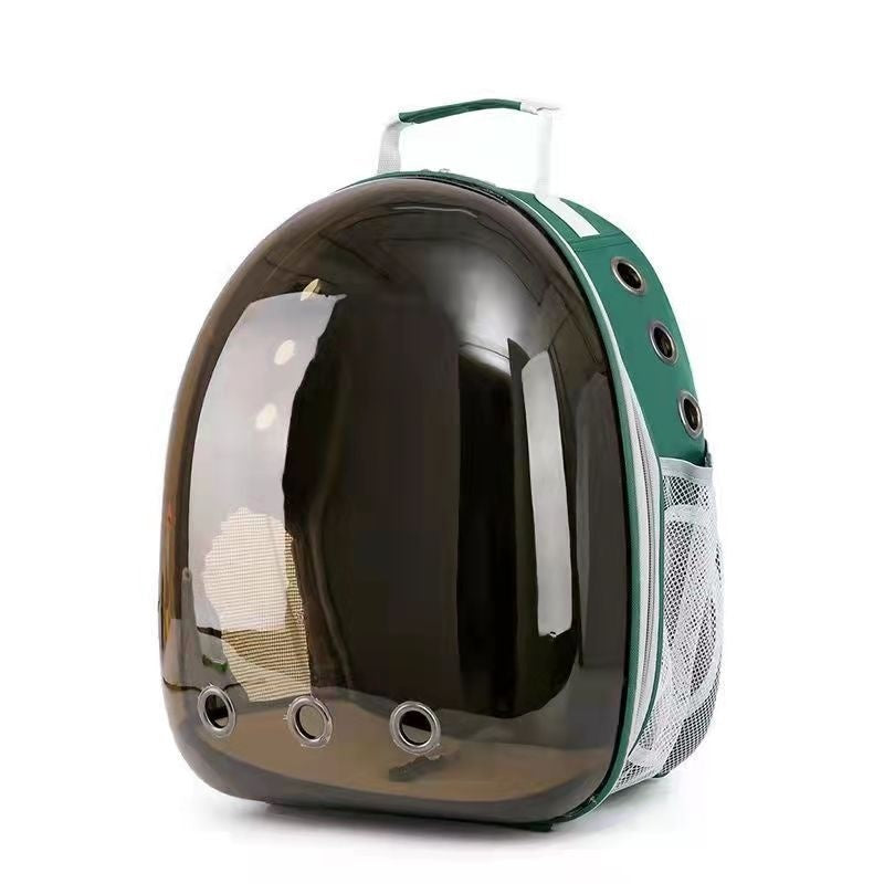KFX-7052349 Transparent Panoramic Four Seasons Universal Pet Backpack with Side Opening - Breathable Design in Various Colors