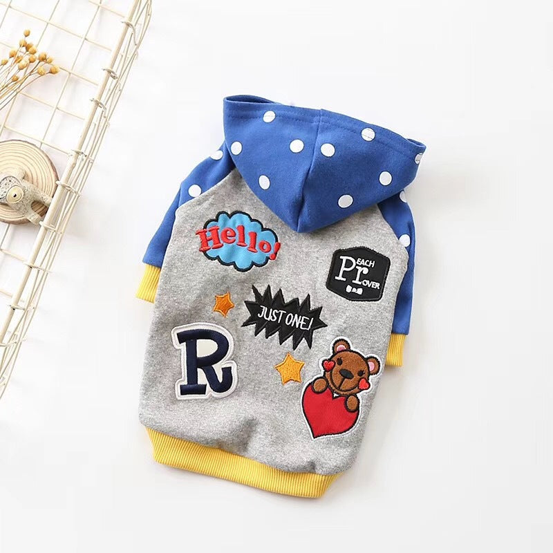 KFX-7052477 Cozy Cotton Hooded Sweatshirt for Dogs - Autumn and Winter Essentials