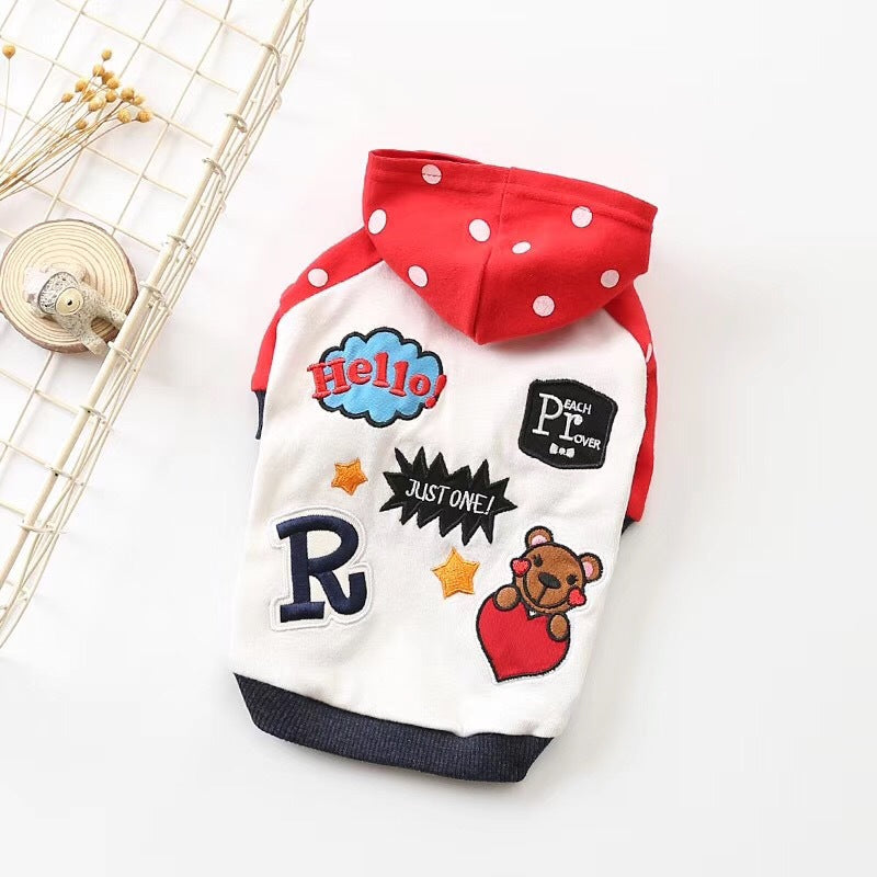 KFX-7052477 Cozy Cotton Hooded Sweatshirt for Dogs - Autumn and Winter Essentials