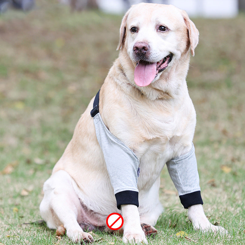 KFX-7052733 Breathable Cotton Knee Pads for Dog Front Leg Injury Protection – Casual Design in Gray