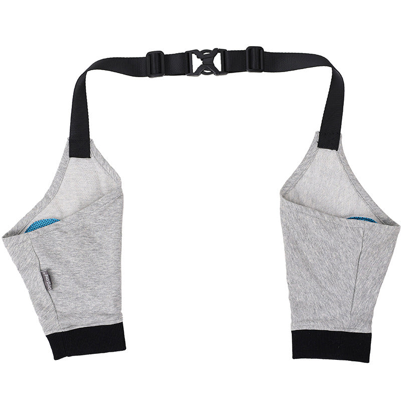 KFX-7052733 Breathable Cotton Knee Pads for Dog Front Leg Injury Protection – Casual Design in Gray