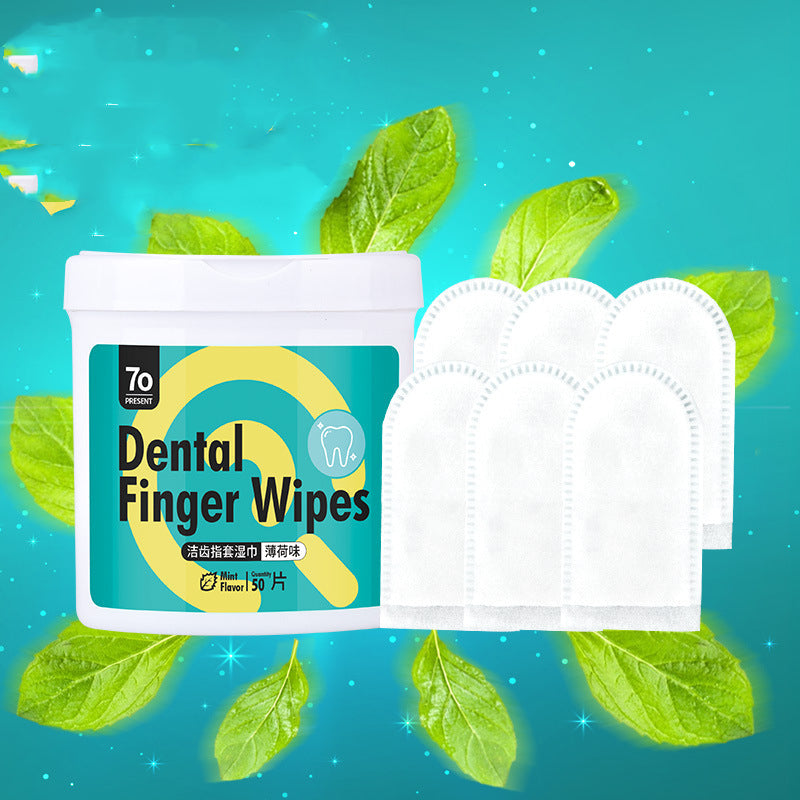 KFX-7053757 Pet Finger Covers for Cleaning Teeth and Caring for Gums - 50 Wipes