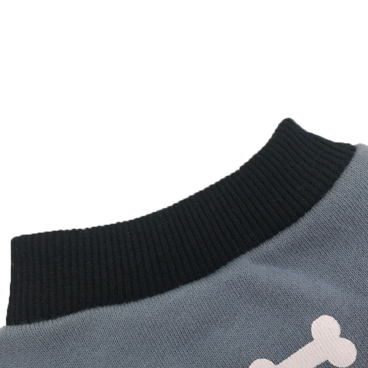 KFX-7054269 Gray Fleece Dog Vest with Black Borders for Small Dogs in Various Sizes