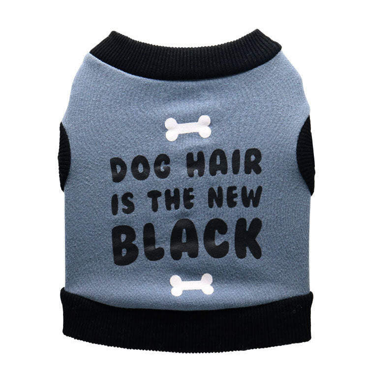 KFX-7054269 Gray Fleece Dog Vest with Black Borders for Small Dogs in Various Sizes
