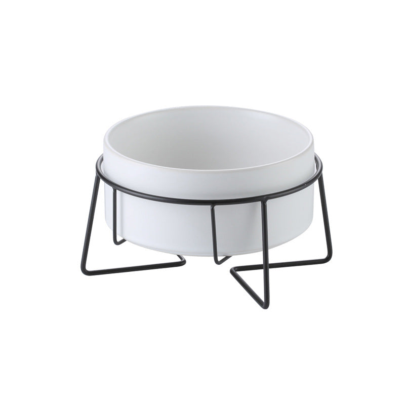KFX-7061821 Cervical Spine Protective Pet Bowl with Iron and Wooden Frames - Available in Various Sizes and Colors