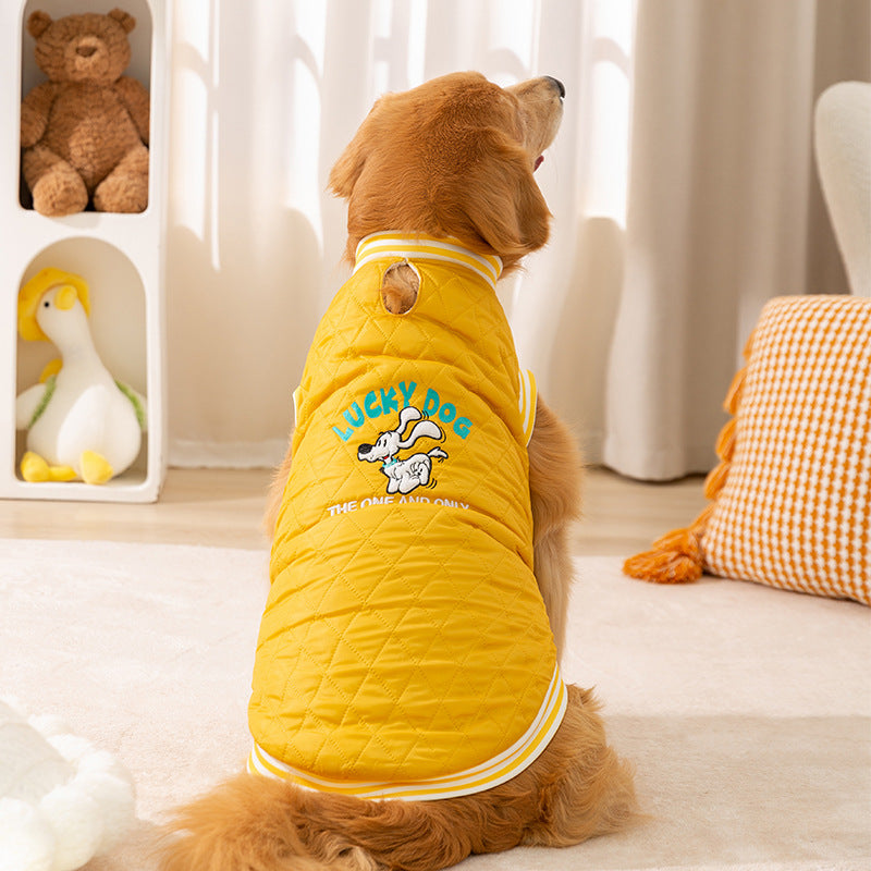 KFX-7062205 "Cozy Quilted Vest for Large Dogs – Warm, Stylish Jacket for Golden Retrievers and Samoyeds"
