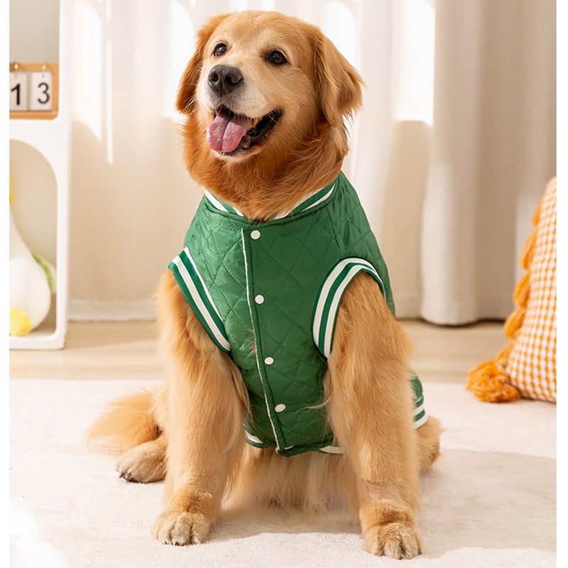 KFX-7062205 "Cozy Quilted Vest for Large Dogs – Warm, Stylish Jacket for Golden Retrievers and Samoyeds"