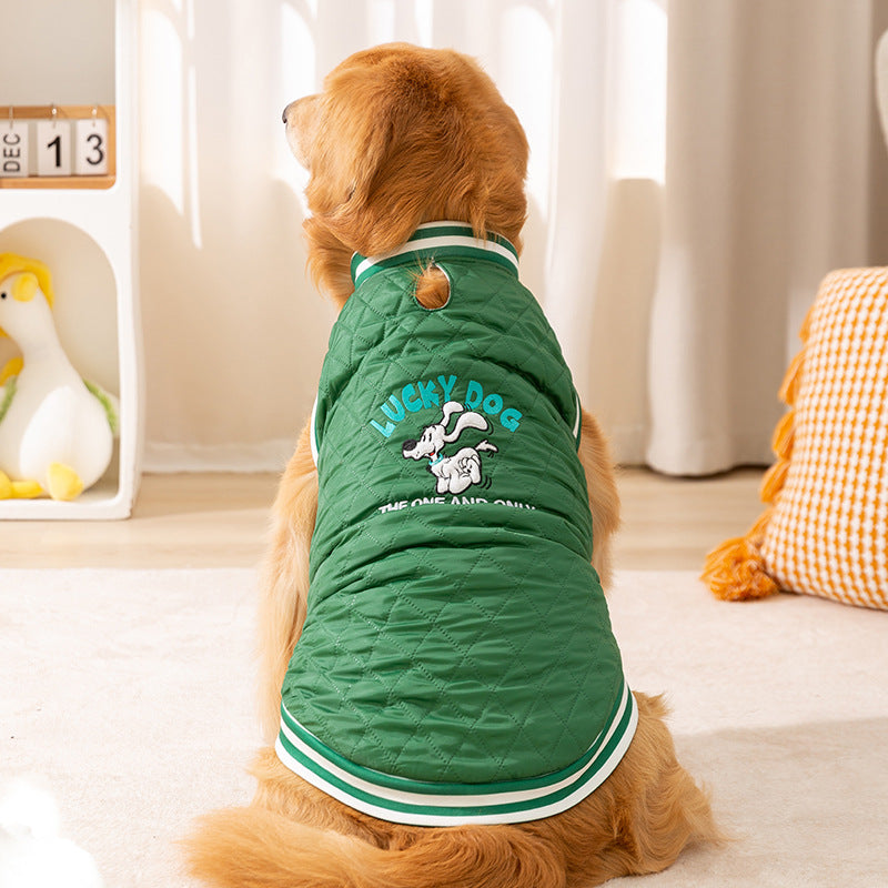 KFX-7062205 "Cozy Quilted Vest for Large Dogs – Warm, Stylish Jacket for Golden Retrievers and Samoyeds"